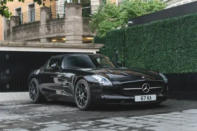 Black Benz Sls Amg City World Wallpaper 4K 4500x2992 Black, Mercedes‑benz, Sls, Amg, Parked, On, A, City, Street, Showcased, Sharp, Ultra, Gray, Ultrawide, 4k