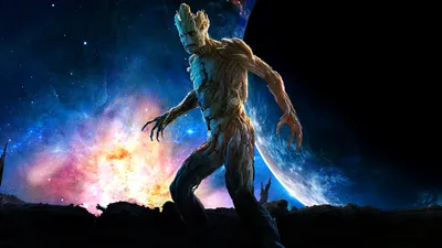 Golden Captivating Wallpaper Space Wallpaper 4K 1920x1080 A, Captivating, Hd, Wallpaper, Featuring, Groot, From, The, Movie, Guardians, Galaxy, Set, White, Ultrawide, Full HD