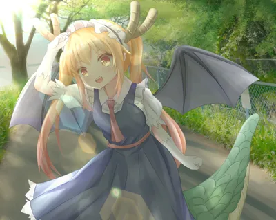 Tohru Miss Kobayashi Fantasy Wallpaper 4K 1999x1599 Tohru, Miss, Kobayashi's, Dragon, Maid, Anime, Kobayashi, 039, Desktop, White, Gray, Square, Full HD