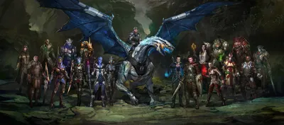 Richly Detailed Characters Fantasy Wallpaper 4K 3500x1552 A, Richly, Detailed, Hd, Desktop, Wallpaper, Featuring, Characters, Mass, Effect, Showcasing, Epic, Gray, Brown, Ultrawide, QHD