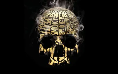 Dark Gold Typographic Black/Dark Wallpaper 4K 1920x1200 Dark, Hd, Pc, Desktop, Wallpaper, And, Background, Showing, Gold, Typographic, Skull, Formed, Brown, Gray, Ultrawide, Full HD