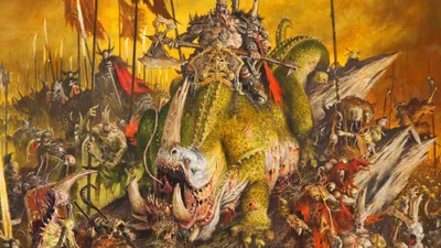 Bright Dark Wallpaper Black/Dark Wallpaper 4K 1920x1080 Dark, Warrior, Scene, Armored, Champion, Atop, A, Monstrous, Reptile, Leading, Blood-soaked, Brown, Orange, Ultrawide, Full HD