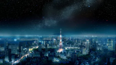 Bold Anime Wallpaper World Wallpaper 4K 3840x2160 Hd, Anime-inspired, Wallpaper, Featuring, A, Breathtaking, Night, View, Tokyo, 039, Cityscape, Star-filled, Gray, Ultrawide, 4k