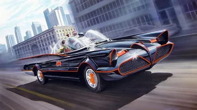 Vibrant Illustration Classic World Wallpaper 4K 1920x1080 A, Vibrant, Hd, Illustration, Of, The, Classic, Batmobile, Robin, Wheel, Set, Against, White, Gray, Ultrawide, Full HD