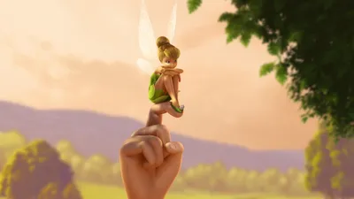 Tinker Bell Sitting Nature Wallpaper 4K 1920x1080 Hd, Wallpaper, Featuring, Tinker, Bell, Sitting, On, A, Fingertip, Against, Picturesque, Outdoor, White, Ultrawide, Full HD