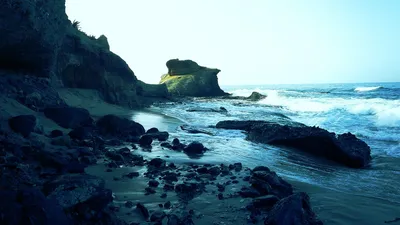 Dark Serene Wallpaper Nature Wallpaper 4K 1920x1080 Hd, Pc, Desktop, Wallpaper, Featuring, A, Serene, Beach, Scene, Rocky, Shoreline, Calm, White, Ultrawide, Full HD