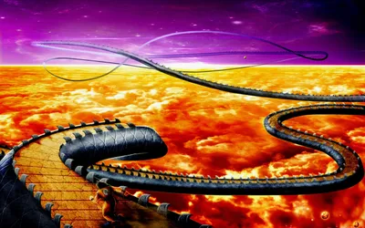 Anime Inspired Dragon Ball Fantasy Wallpaper 4K 2479x1550 Anime-inspired, Dragon, Ball, Z, Hd, Desktop, Wallpaper, Featuring, Winding, Path, Over, Vivid, Orange, White, Ultrawide, Full HD