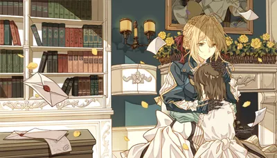 Violet Evergarden Anime Character Abstract Wallpaper 4K 1920x1099 Hd, Desktop, Wallpaper, Featuring, Violet, Evergarden, An, Anime, Character, Warm, Elegant, Room, White, Ultrawide, Full HD