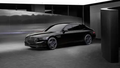 Misty Genesis Wallpaper Cars Wallpaper 4K 7680x4320 Hd, Desktop, Wallpaper, Featuring, A, Genesis, G90, Car, Parked, Sleek, Showroom, Setting, White, Gray, Ultrawide, 4k