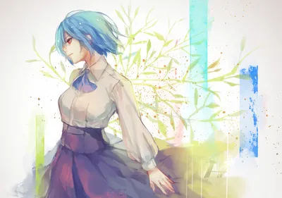 Dark Touka Wallpaper Abstract Wallpaper 4K 1600x1124 Hd, Desktop, Wallpaper, Featuring, Touka, Kirishima, From, Tokyo, Ghoul, Short, Blue, Hair, White, Landscape