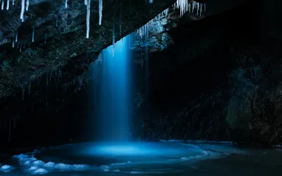 Epic Serene Wallpaper Nature Wallpaper 4K 1920x1200 Hd, Desktop, Wallpaper, Featuring, A, Serene, Cave, With, Hanging, Icicles, Mesmerizing, Blue, Brown, Ultrawide, Full HD