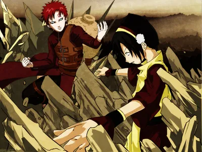 Calm Crossover Wallpaper Black/Dark Wallpaper 4K 1600x1200 Hd, Desktop, Wallpaper, Featuring, A, Crossover, Between, Gaara, Naruto, Red, Hair, Toph, Brown, Gray, Landscape