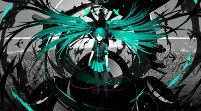 Sleek Anime Wallpaper Black/Dark Wallpaper 4K 4000x2210 Hd, Anime, Wallpaper, Featuring, Hatsune, Miku, From, Vocaloid, Inspired, Love, War, Song, Black, Ultrawide, 4k