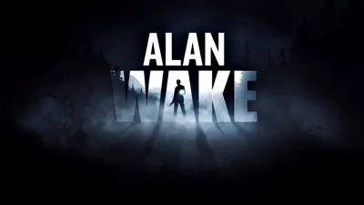 Alan Wake Logo Remedy Games Wallpaper 4K 1920x1080 Alan, Wake, Logo, By, Remedy, On, A, Dark, Desktop, Silhouetted, Protagonist, Framed, White, Teal, Black, Ultrawide, Full HD