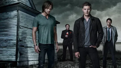 Dramatic Characters Show World Wallpaper 4K 1920x1080 A, Dramatic, Hd, Wallpaper, Featuring, Characters, From, The, Show, Supernatural, Standing, Moody, Gray, Blue, Ultrawide, Full HD