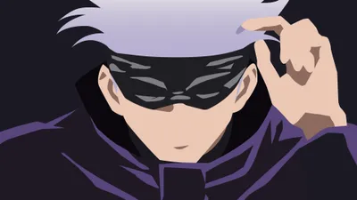 Minimalist Satoru Gojo Minimal Wallpaper 4K 3840x2160 Minimalist, Satoru, Gojo, Anime, Jujutsu, Kaisen, Desktop, White, Gray, Ultrawide, 4k