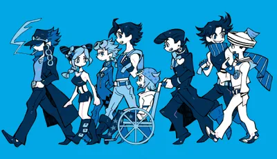 Calm Anime Wallpaper Abstract Wallpaper 4K 2008x1158 Anime-style, Hd, Pc, Desktop, Wallpaper, Featuring, Characters, From, Jojo, 039, Bizarre, Adventure, Yellow, Pink, Ultrawide, Full HD