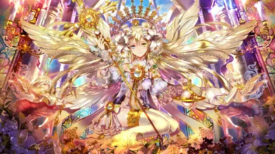 Sleek Cute Wallpaper Abstract Wallpaper 4K 1920x1081 Hd, Wallpaper, Of, A, Cute, Anime, Angel, With, Long, Hair, Wings, Thigh, White, Gray, Ultrawide, Full HD