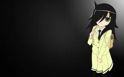 Tomoko Kuroki Anime Black/Dark Wallpaper 4K 5313x3304 Tomoko, Kuroki, From, The, Anime, Watamote, Stands, Against, Dark, Textured, Ultra, Desktop, Black, Ultrawide, 4k