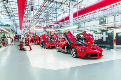 Sleek Vibrant Wallpaper Cars Wallpaper 4K 2048x1360 A, Vibrant, Hd, Wallpaper, Showcasing, Multiple, Ferrari, Laferrari, Vehicles, Sleek, Factory, Setting, White, Gray, Ultrawide, Full HD