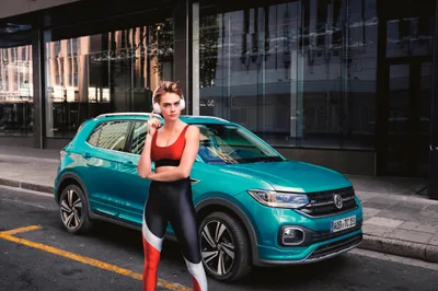 Teal Volkswagen Cross Glass Buildings Technology Wallpaper 4K 4096x2731 4k, Ultra, Hd, Desktop, Wallpaper, Showing, A, Teal, Volkswagen, Cross, Parked, Glass, Blue, Brown, Landscape