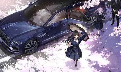 Anime Girl Long Black Hair Cars Wallpaper 4K 4212x2512 4k, Ultra, Hd, Pc, Desktop, Wallpaper, Anime, Girl, Long, Black, Hair, Holds, White, Ultrawide