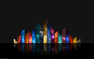 Crisp Abstract Wallpaper Abstract Wallpaper 4K 1920x1200 Abstract, Black, Hd, Desktop, Wallpaper, Featuring, Colorful, Vertical, Prism-like, Shapes, Reflective, Surfaces, Brown, Gray, Ultrawide, Full HD