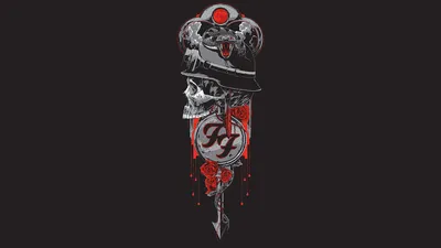 Calm Skull Wallpaper Black/Dark Wallpaper 4K 1920x1080 A, Striking, Hd, Desktop, Wallpaper, Featuring, Skull, Design, Foo, Fighters, Logo, Set, Gray, Ultrawide, Full HD