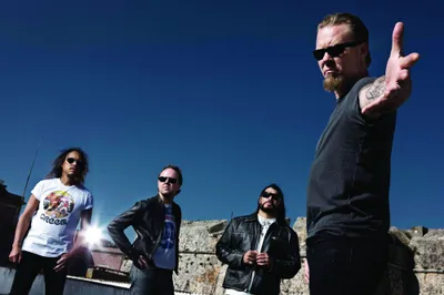 Sleek Iconic Wallpaper Nature Wallpaper 4K 4000x2667 A, Striking, Hd, Wallpaper, Featuring, The, Iconic, Band, Metallica, Showcasing, Members, Bold, Brown, Landscape, 4k