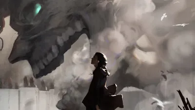 Sleek Eren Wallpaper Abstract Wallpaper 4K 3840x2160 Hd, Desktop, Wallpaper:, Featuring, Eren, Yeager, From, Attack, Titan, Confronting, Colossal, Amidst, Gray, Ultrawide, 4k