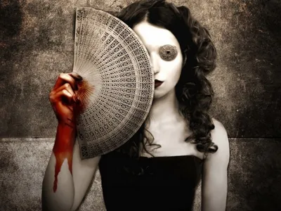 Golden Dark Wallpaper Black/Dark Wallpaper 4K 1600x1200 Dark, Gothic, Hd, Pc, Desktop, Wallpaper, Featuring, A, Pale, Woman, Curly, Hair, White, Gray, Landscape