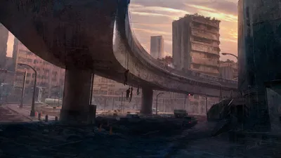 Depicting Post Apocalyptic World Wallpaper 4K 1920x1080 Hd, Desktop, Wallpaper, Depicting, A, Post-apocalyptic, Sci‑fi, Cityscape, Featuring, Dilapidated, Buildings, Overpass, Gray, Ultrawide, Full HD