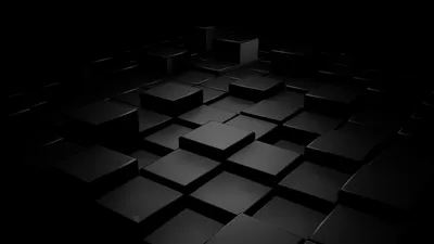 Abstract Black Cubes Wallpaper 4K, Black/Dark category