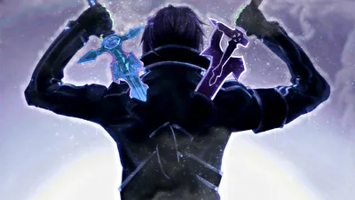 Sword Art Online Kirito Black/Dark Wallpaper 4K 1920x1080 Hd, Desktop, Wallpaper:, From, Sword, Art, Online, Featuring, Kirito, Holding, Blue, Rose, White, Ultrawide, Full HD