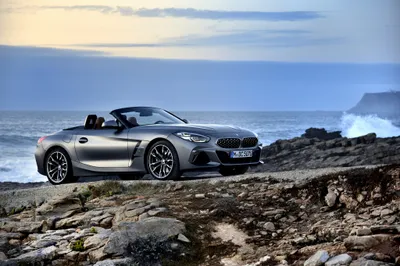 Calm Silver Wallpaper Nature Wallpaper 4K 4096x2734 A, Silver, Bmw, Z4, Cabriolet, Parked, On, Rocky, Terrain, Ocean, Under, Cloudy, Gray, White, Landscape, 4k