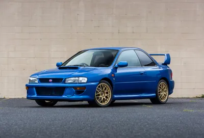 Sleek Blue Wallpaper Cars Wallpaper 4K 3000x2039 Blue, Subaru, Impreza, With, Gold, Wheels, Parked, Before, Beige, Wall, Car, Vehicle, Gray, Landscape, QHD