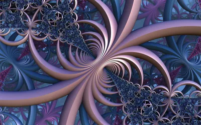 Misty Abstract Wallpaper Abstract Wallpaper 4K 1920x1200 Abstract, Fractal, Design, In, Blue, And, Purple, Hues, Creating, Swirling, Intricate, Pattern, Gray, Ultrawide, Full HD