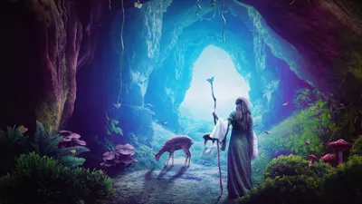 Bold Girl Wallpaper Fantasy Wallpaper 4K 2880x1620 Girl, In, Magical, Forest, White, Ultrawide, QHD