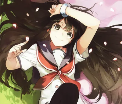 Grey Eyes Smile Abstract Wallpaper 4K 2128x1808 Grey, Eyes, Smile, Cherry, Blossom, Brown, Hair, Long, Anime, Original, Desktop, Black, Square, Full HD