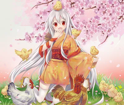 Urara Meiroch Anime Quad Nature Wallpaper 4K 2911x2472 Urara, Meirochō, Anime, 2k, Quad, Hd, Pc, Desktop, White-haired, Girl, Orange, White, Square, QHD