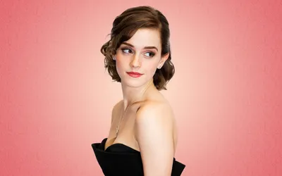 Celebrity Emma Watson Black/Dark Wallpaper 4K 1920x1200 Hd, Desktop, Wallpaper, Featuring, Celebrity, Emma, Watson, Against, Textured, Pink, Showcasing, Her, Gray, Ultrawide, Full HD