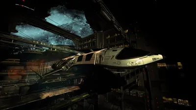 Calm Futuristic Wallpaper Space Wallpaper 4K 2000x1125 A, Futuristic, Spaceship, Hovers, Within, Sci‑fi, City, Illuminated, Vibrant, Lights, Against, Cosmic, Black, Ultrawide, Full HD