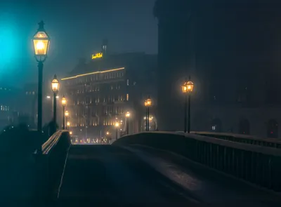 Moody Nighttime Wallpaper World Wallpaper 4K 5120x3783 5k, Ultra, Hd, Pc, Desktop, Wallpaper, Nighttime, City, Haze, Bridge, Lit, Street, White, Gray, Landscape, 4k