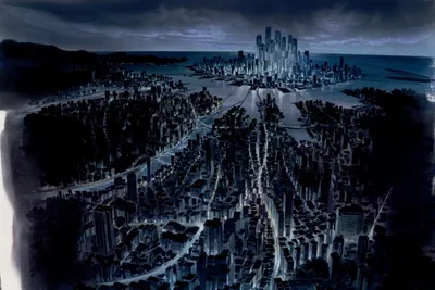 Futuristic Cityscape Towering Skyscrapers Advanced World Wallpaper 4K 1536x1024 A, Futuristic, Cityscape, Featuring, Towering, Skyscrapers, Advanced, Technology, Dramatic, Skyline, Under, Darkened, Gray, Brown, Landscape
