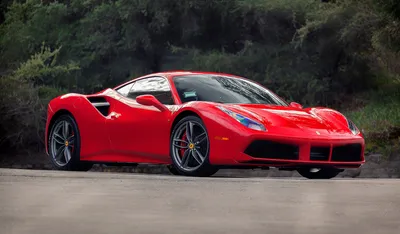 Vibrant Red Gtb Supercar Cars Wallpaper 4K 1920x1123 Hd, Desktop, Wallpaper, Featuring, A, Vibrant, Red, Ferrari, 488, Gtb, Supercar, Parked, Gray, Ultrawide, Full HD