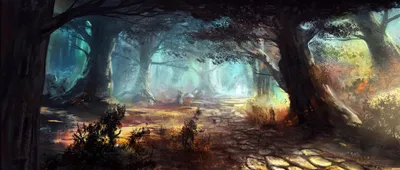 Fantasy Forest Large Ancient Wallpaper 4K, Fantasy category