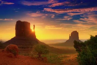 Arizona Sunrise Illuminating Nature Wallpaper 4K 4157x2761 Stunning, Arizona, Sunrise, Illuminating, Monument, Valley, With, Vibrant, Sunbeams, Spreading, Across, Expansive, Yellow, Purple, Orange, Ultrawide, 4k