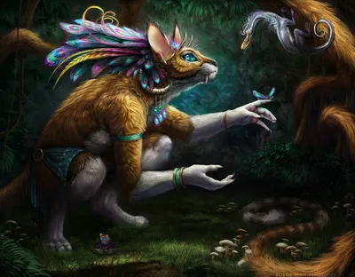 Fantastical Animal Character Vibrant Animals Wallpaper 4K 1643x1280 A, Fantastical, Animal, Character, With, Vibrant, Feathers, And, Intricate, Adornments, Interacts, Nature, Gray, Square