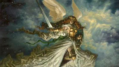 Dreamy Powerful Wallpaper Fantasy Wallpaper 4K 1920x1080 A, Powerful, Angel, Warrior, From, Magic, The, Gathering, Clad, Ornate, Armor, Gray, Ultrawide, Full HD