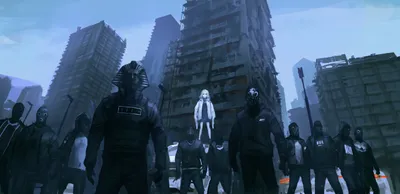 Anime Cityscape Original Characters Standing World Wallpaper 4K 5500x2668 4k, Ultra, Hd, Anime, Cityscape, Wallpaper, Featuring, Original, Characters, Standing, Amidst, Towering, Gray, Pink, Ultrawide